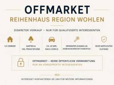 Gepflegtes 5.5-Zimmer-Reihenhaus in der Region Wohlen